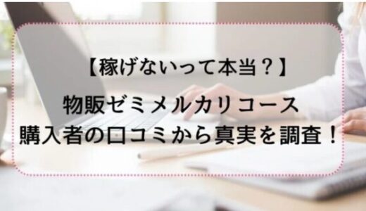 【物販ゼミメルカリコース】は稼げない？購入者の口コミ評判から真実を解明！